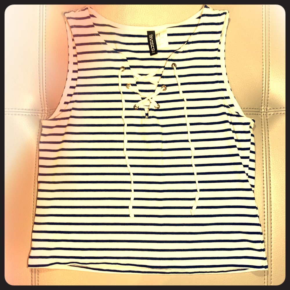 Nautical Striped Crop Top
